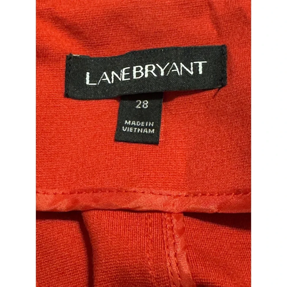 Lane Bryant Red Asymmetrical Zip Coat Women's Size 28 Plus